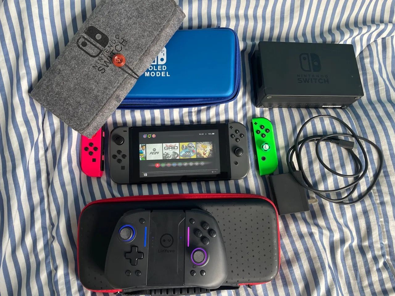 Nintendo switch V1 bloqueado com acessórios - Foto 3