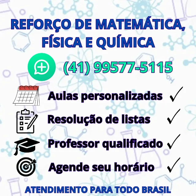 Professor especialista em Matemática, Física e Química
