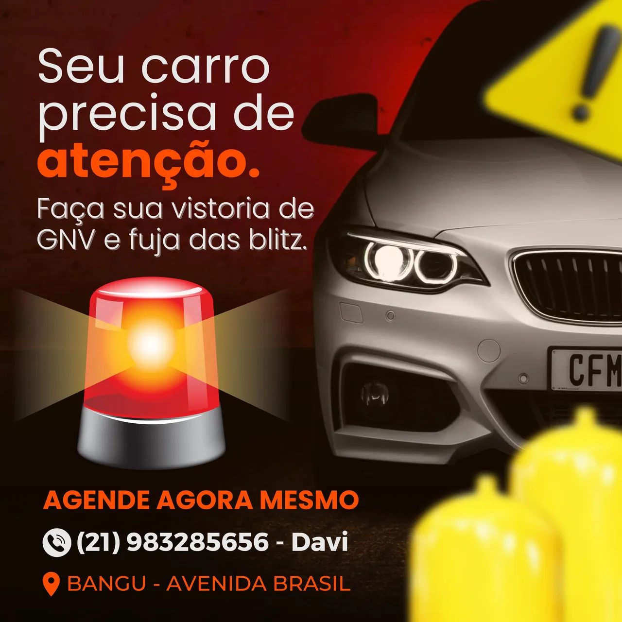 ATENÇÃO! FAÇA A SUA VISTORIA!