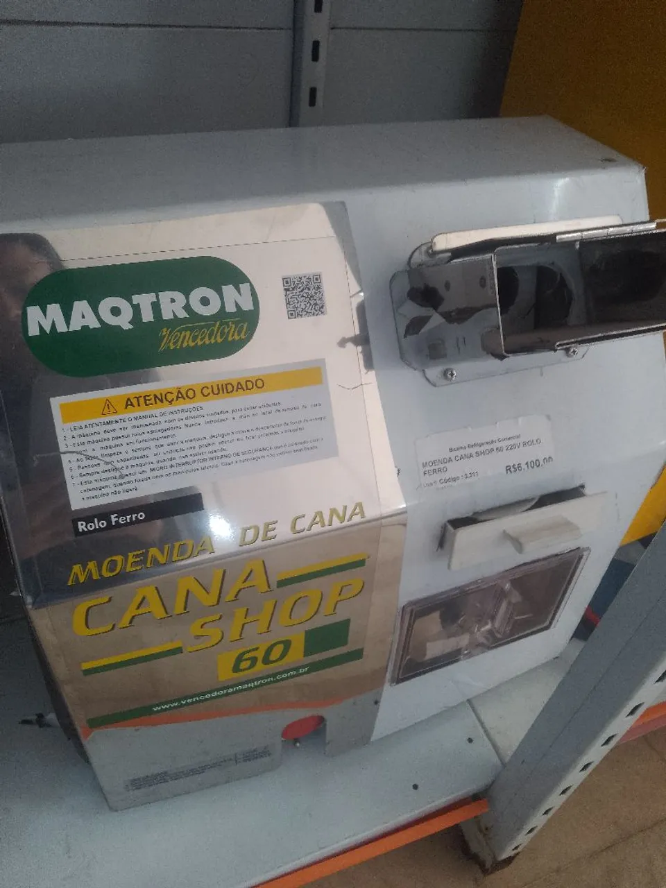 Moenda de Cana Cana rolo ferro Shop 60 - Maqtron Nova 