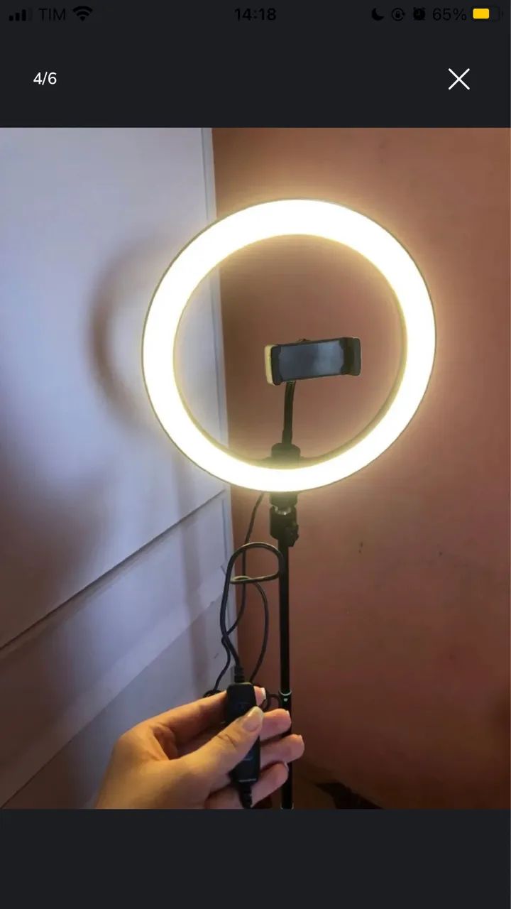 Ring Light para celular - Iluminação profissional - Foto 4