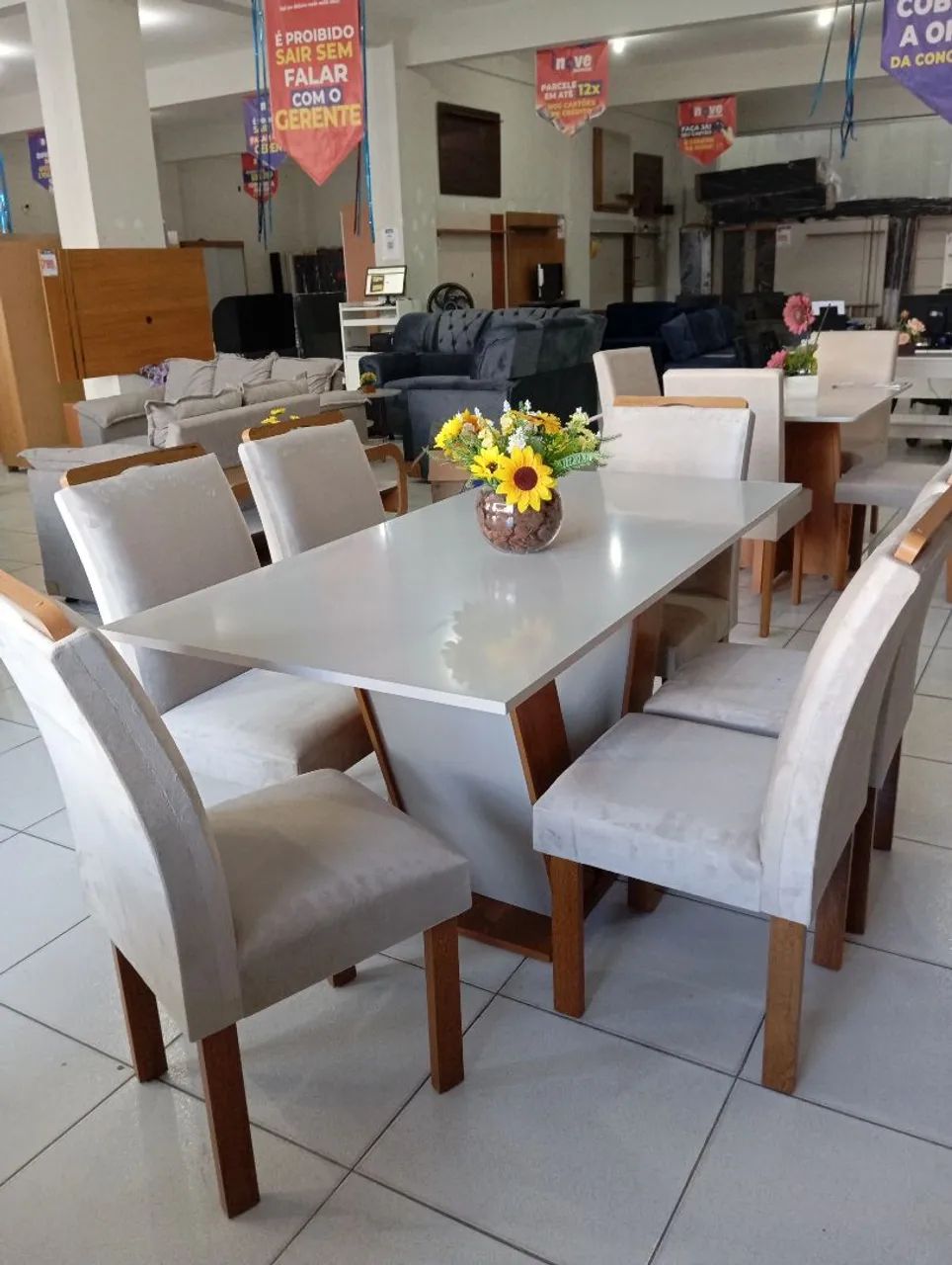Mesa de Jantar Moderna com 6 Cadeiras - Foto 4