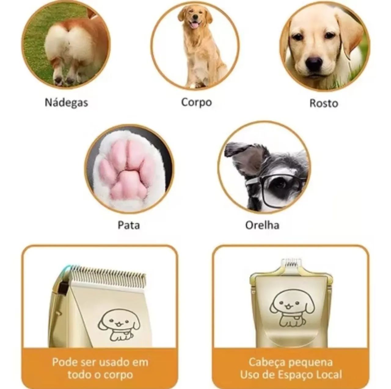 Kit Máquina de Tosar Profissional 11 Peças para Cachorros e Gatos - Foto 5