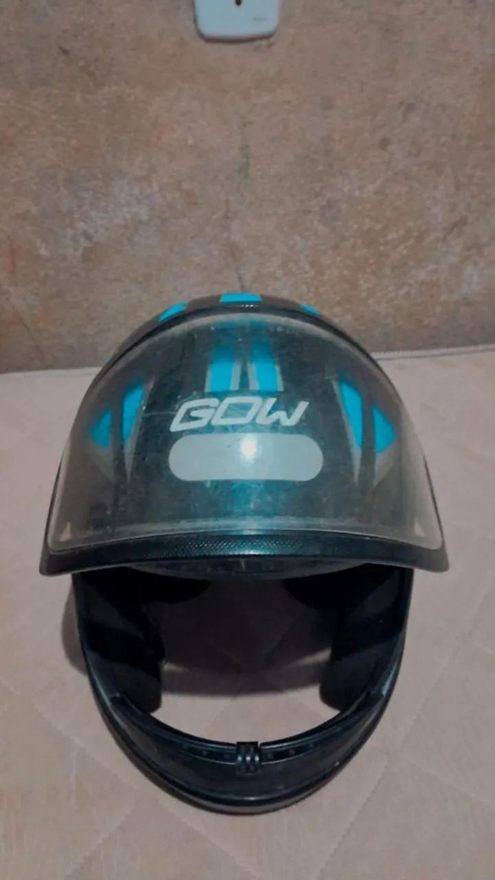 Capacete de Moto Gow Azul - Foto 2