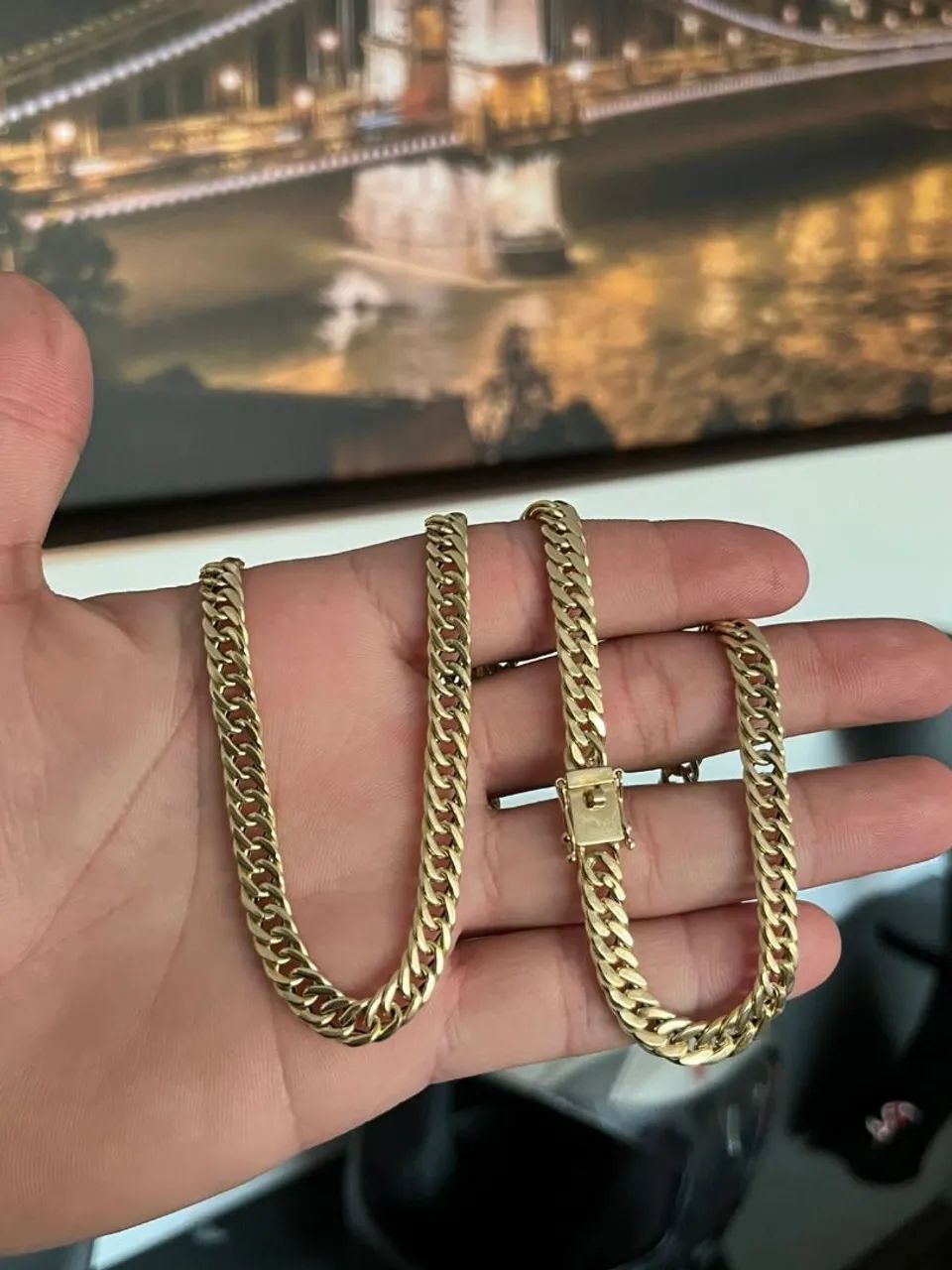 Corrente Ouro 18k  6,4mm Nova