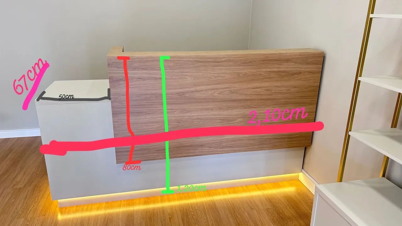 Balcão luxo para clínica 