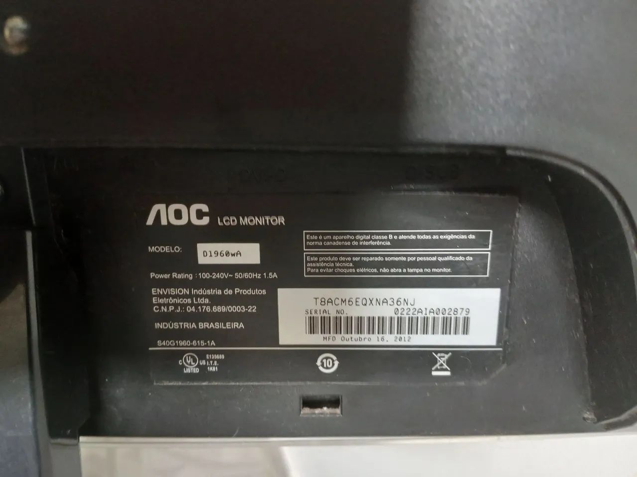 Monitor AOC com defeito  - Foto 2