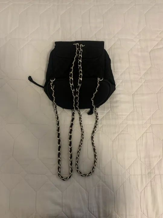 Mini Mochila Preta Forever 21 - Foto 5