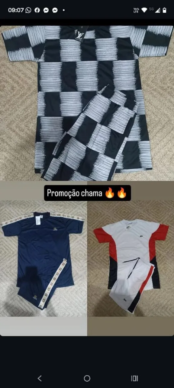 Conjunto de roupa esportiva em promoção!