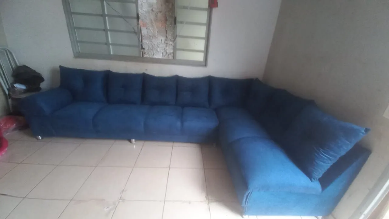 Sofá de Canto Azul