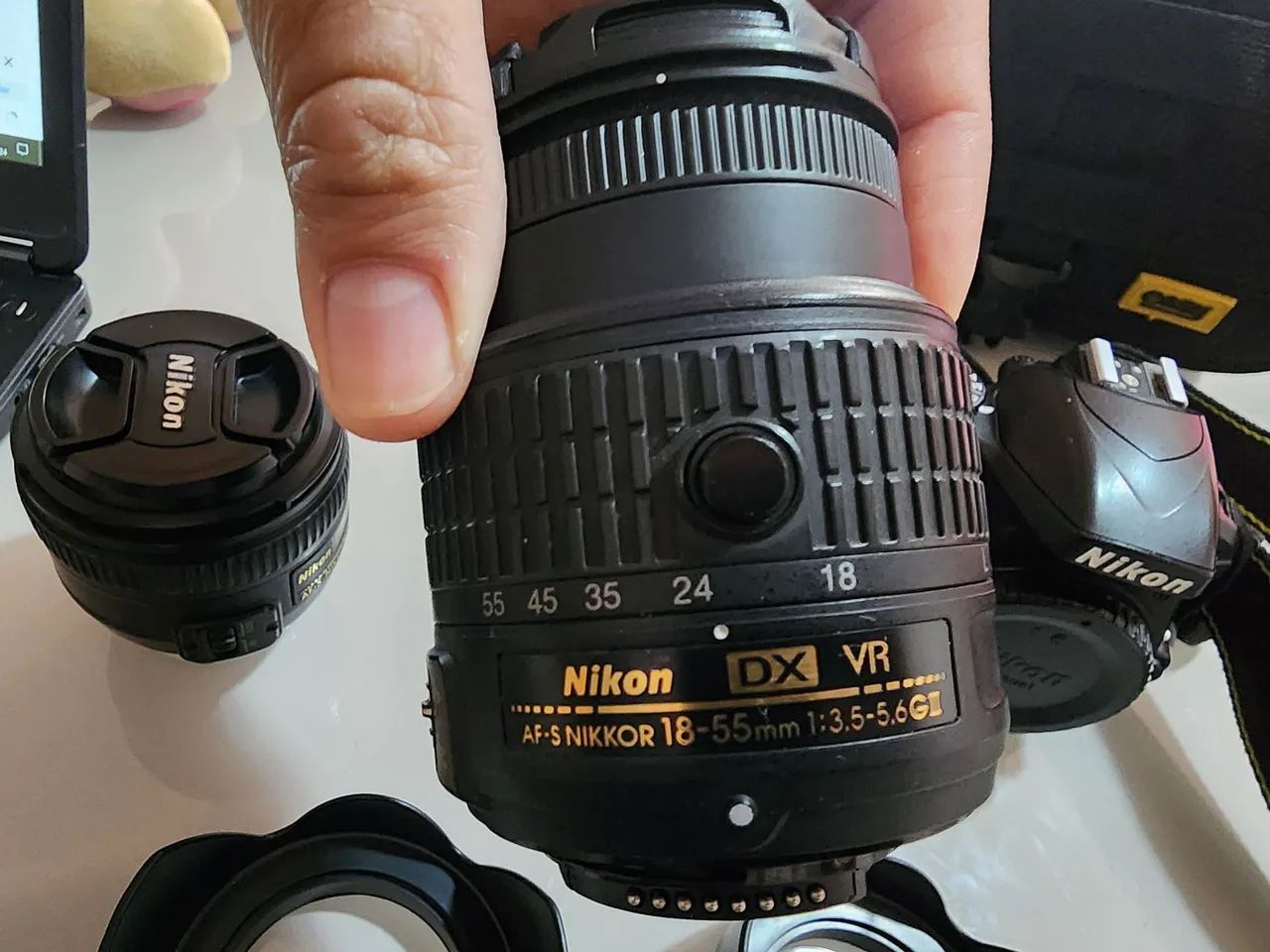 Câmera DSLR Nikon D3300 c/ 2 lentes Aceito troca  - Foto 3