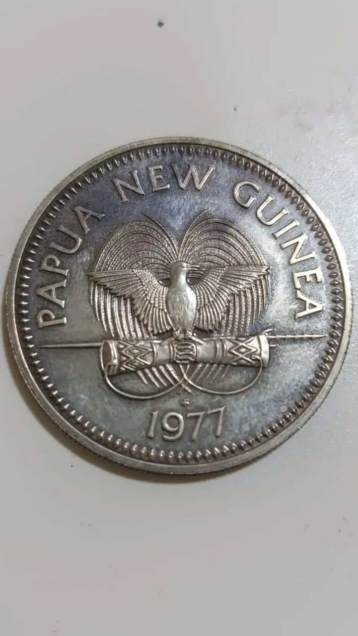 Moedas de Prata antigas Papua New Guinea - Foto 2