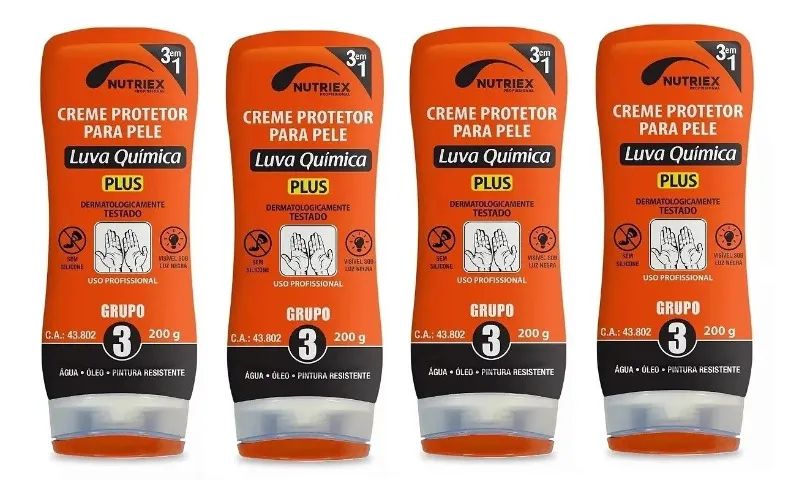 Creme Protetor para Pele Luva Química da Nutriex para Trabalhar com óleo pintura água