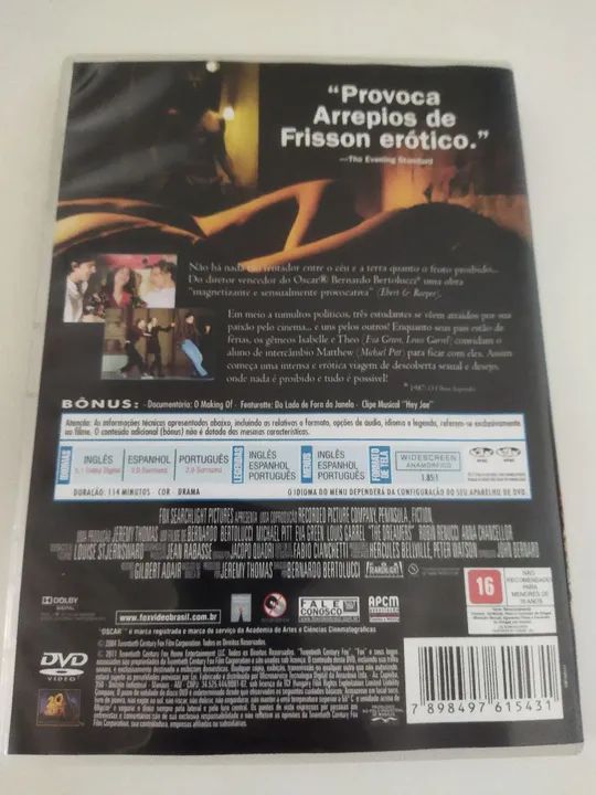 DVD Os Sonhadores - Bernardo Bertolucci - Foto 2