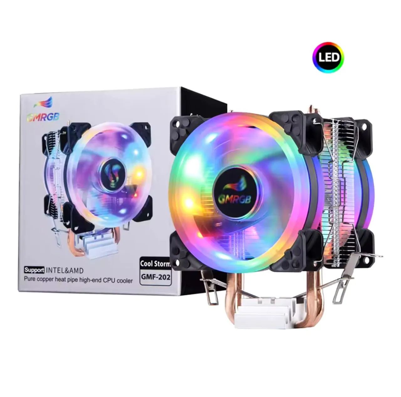 AirCooler RGB com 2 ventoinhas 
