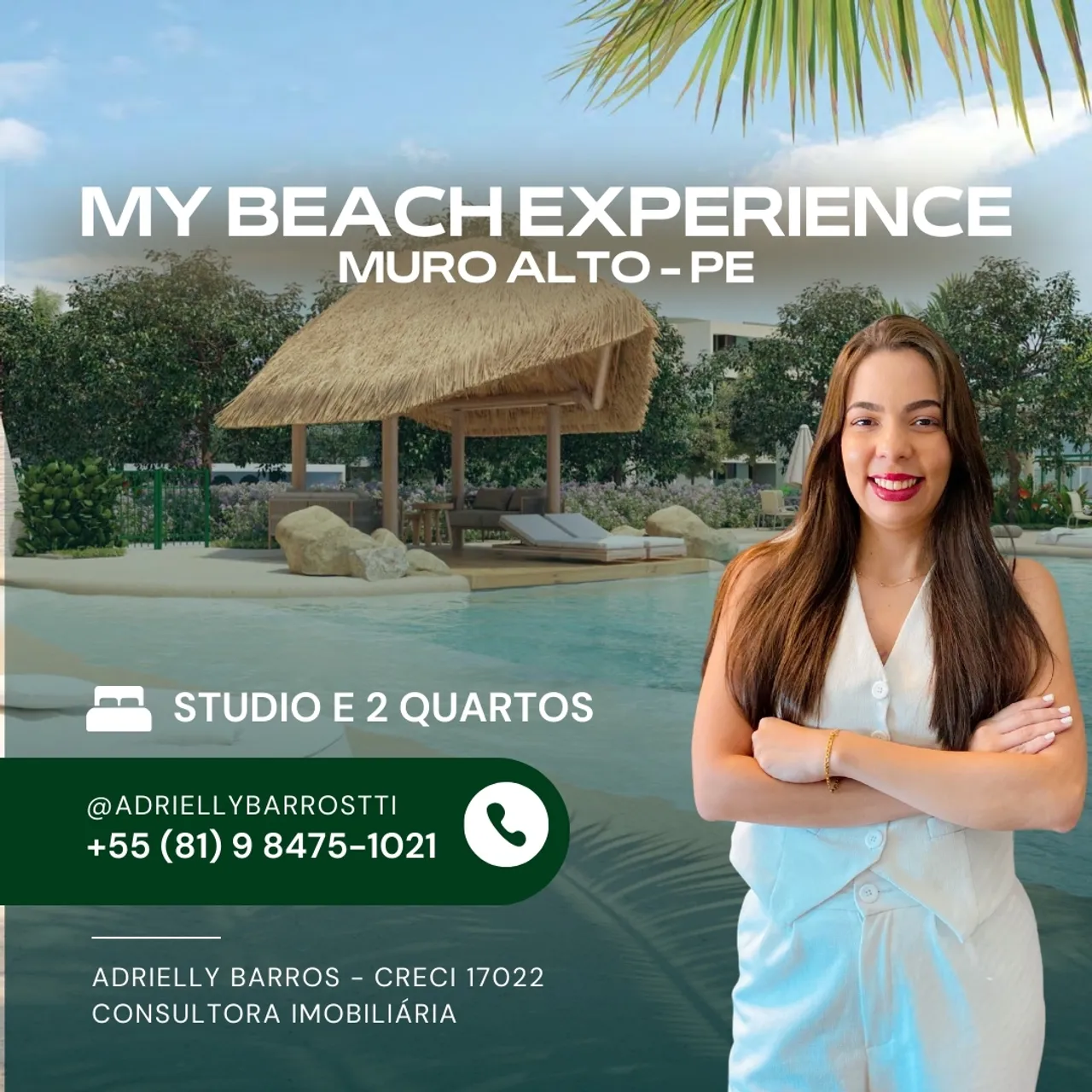 Flat à venda em Porto de Galinhas - Flats studio frente piscina no My Beach Experience