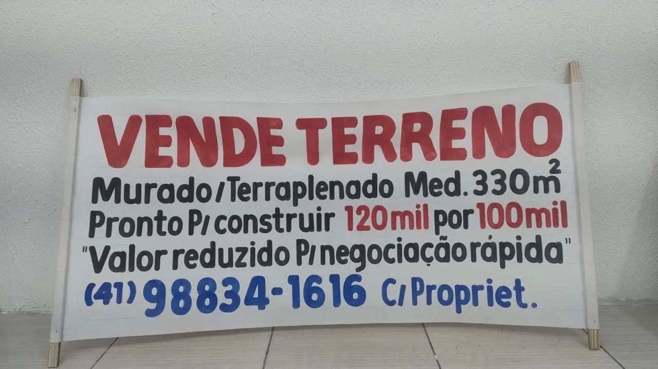 Terreno murado e terraplano. Desconto imediato!