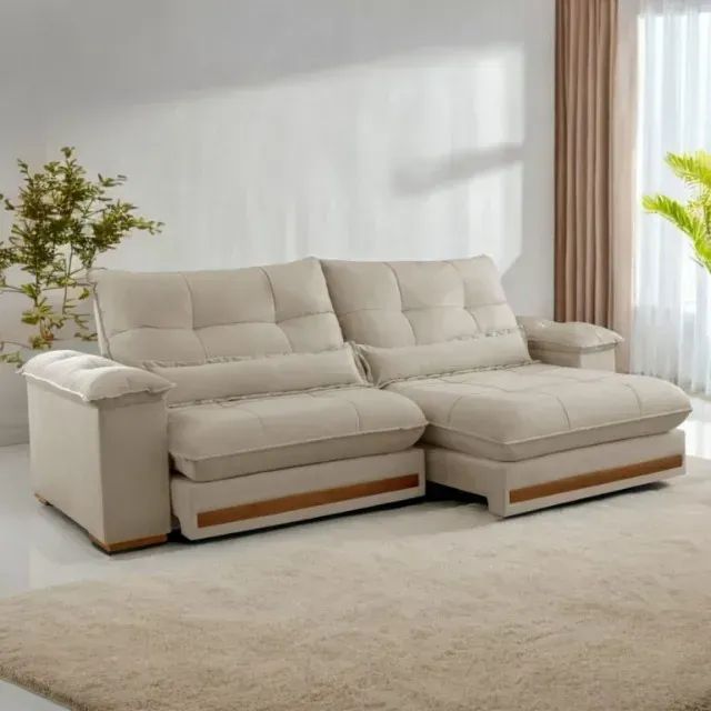 Sofá Retrátil e Reclinável Qatar 2,50 m -  Pronta Entrega! - Foto 4