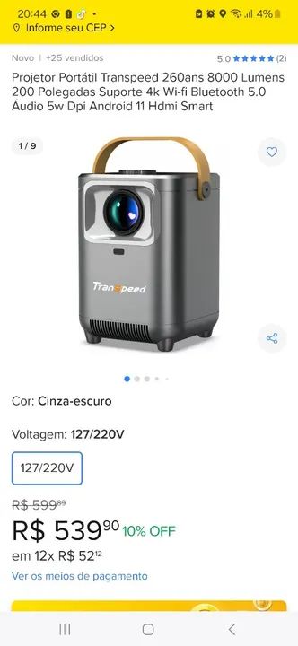 Projetor funcionando perfeitamente  - Foto 5