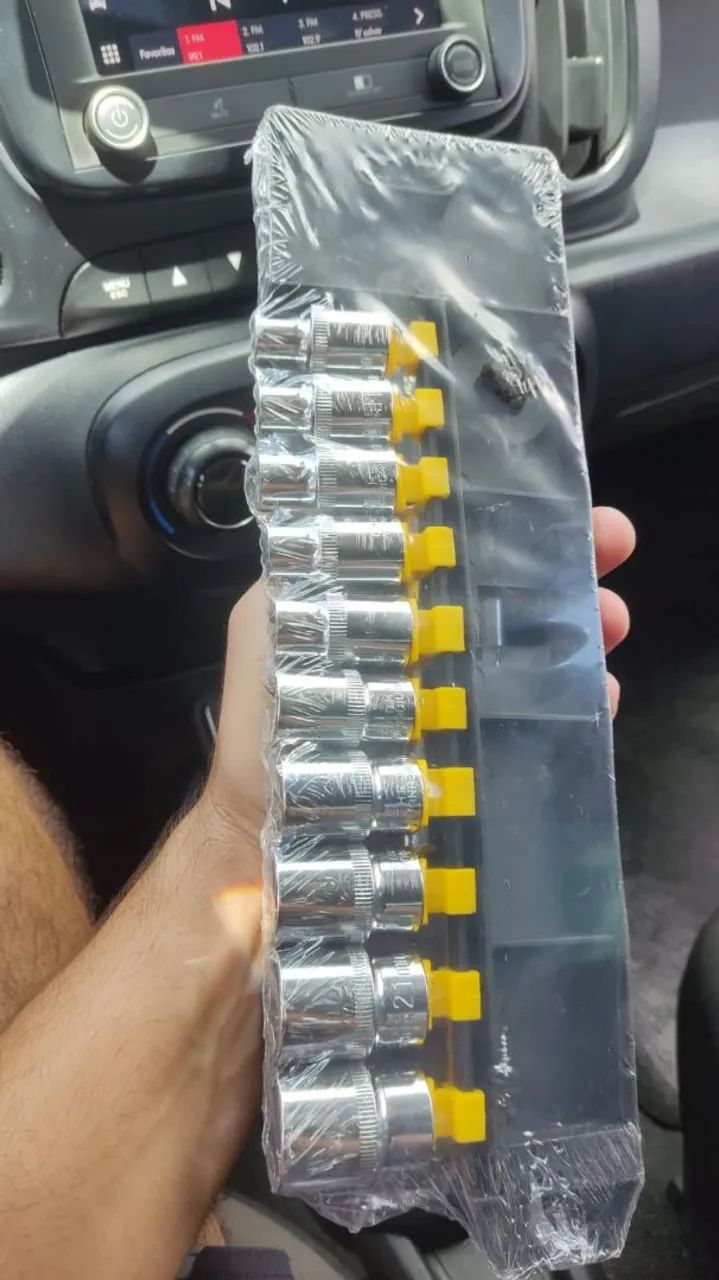 Jogo de Soquetes 1/2 12 Peças Bomvink CROMO VANADIU  - Foto 3