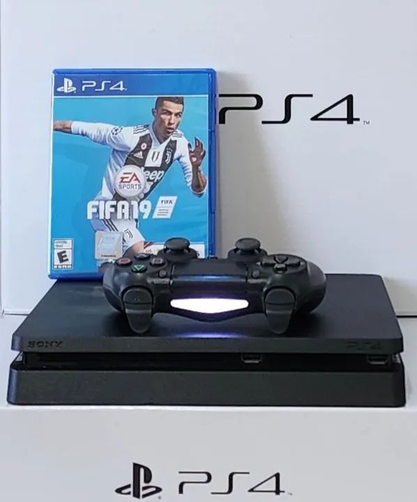 OFERTA - PS4  Slim 500GB c/ Garantia + Brinde (01 Jogo). Temos Loja Física!!! 