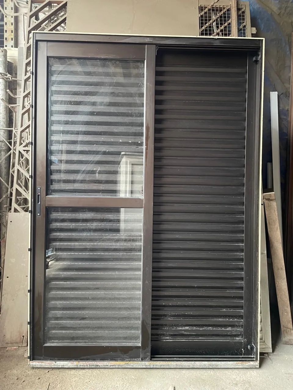 Porta de Correr 3 folhas Alumínio Bronze - Sasazaki