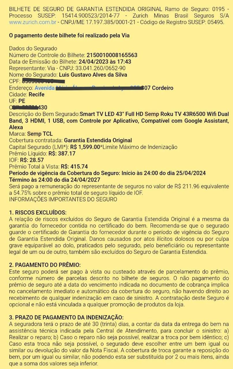 SmartTV LED Full HD Semp 43''  - Foto 4