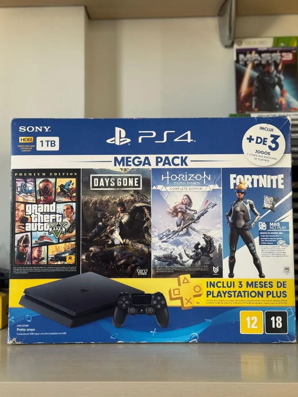 PS4 Slim 1 TB Mega Pack com 3 Jogos  - Foto 2