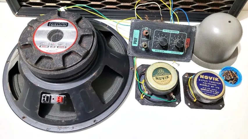 Caixa Acústica Polyvox 3 vias 12 polegadas, kit de peças de reposição. - Foto 2