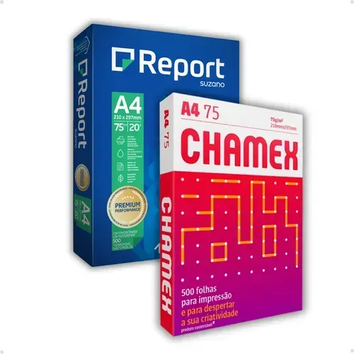 Report ou Chamex Caixa de Resma com 10 Pacotes