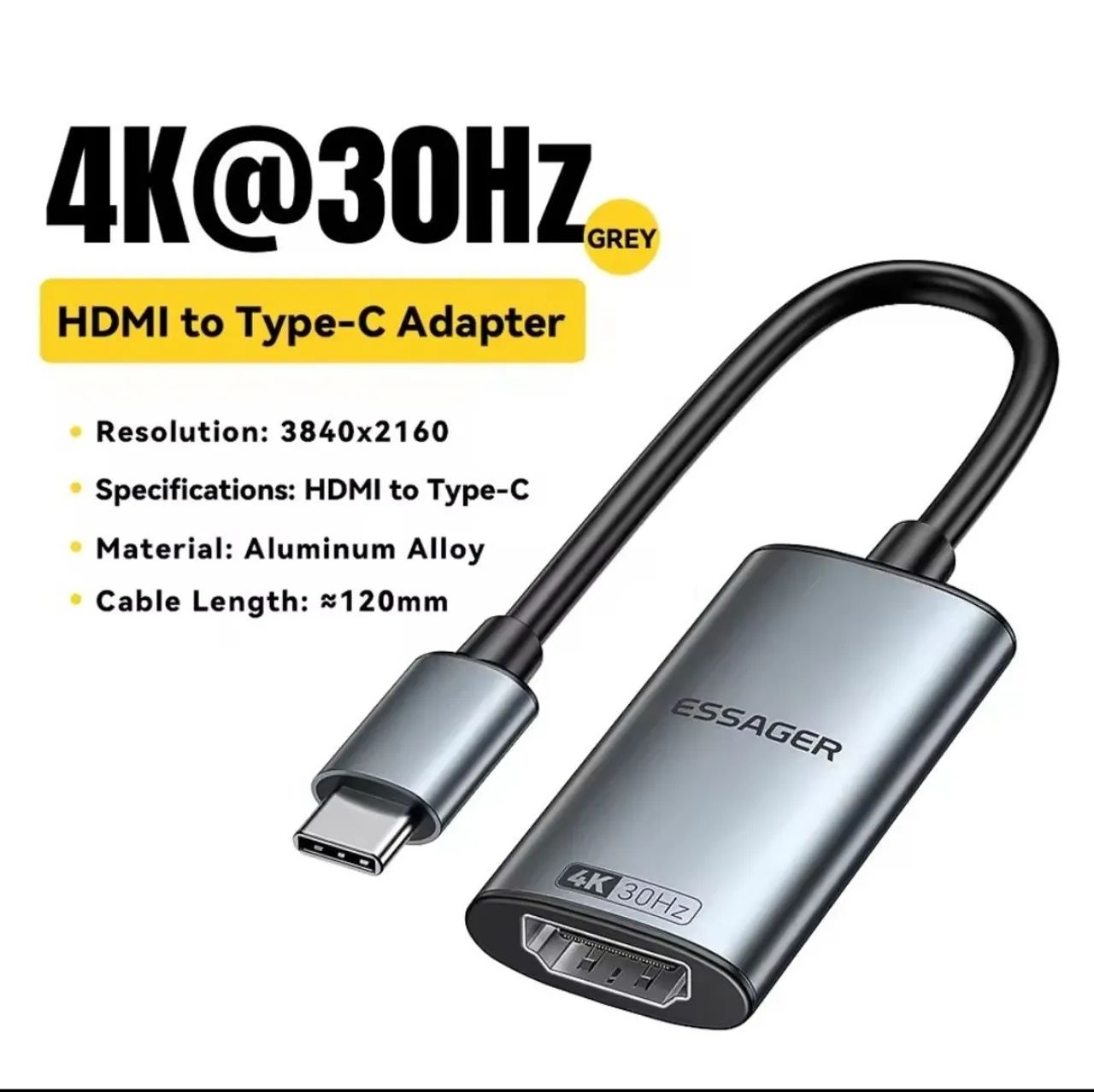 Essager HDMI Adapter for USB-C, 4K64617795897473121