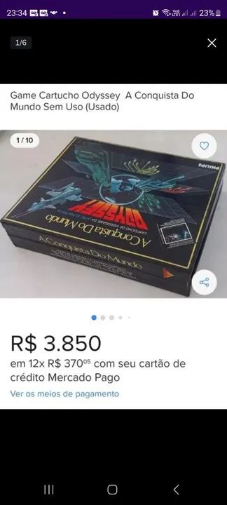 Cartucho de jogo Odyssey A Conquista Do Mundo, sem uso, em ótimo estado. - Foto 5