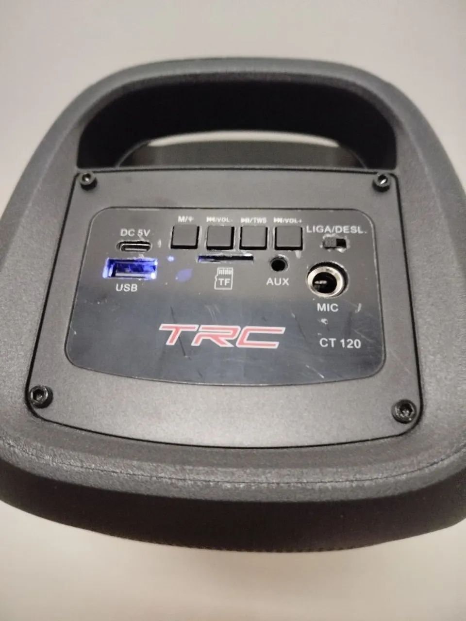 Caixa som amplificada TRC, 120w, com LED RGB  - Foto 3