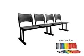 LONGARINAS RECEPCAO 2,3,4 LUGARE  E CADEIRA FIXA POLIPROPILENO * LOJA CENTERACO