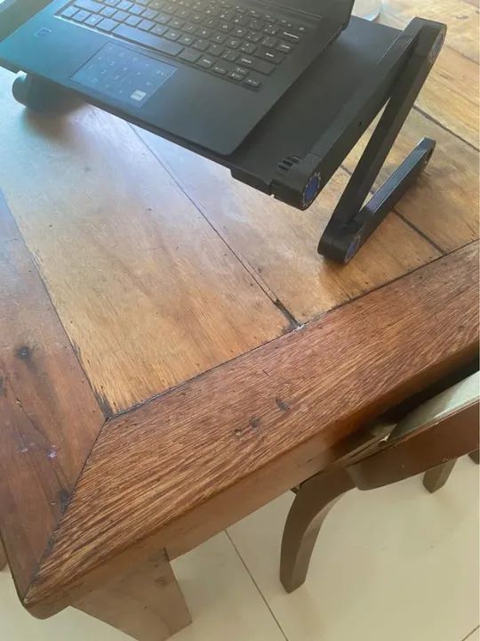 Mesinha Para Notebook Multifuncional Com Cooler Dobravel De Ferro - Foto 4