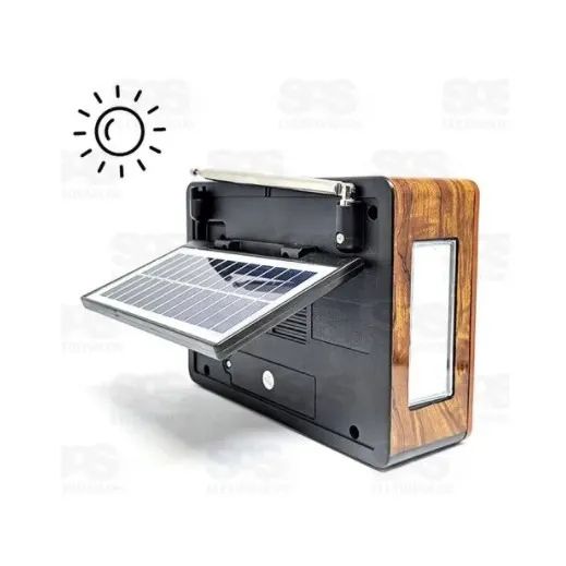 Radio Solar Fm Am Retro Caixa De Som Mp3 Bluetooth 5W Rms - Foto 3