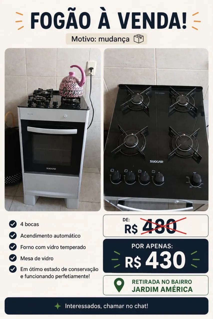 Fogão á Venda!