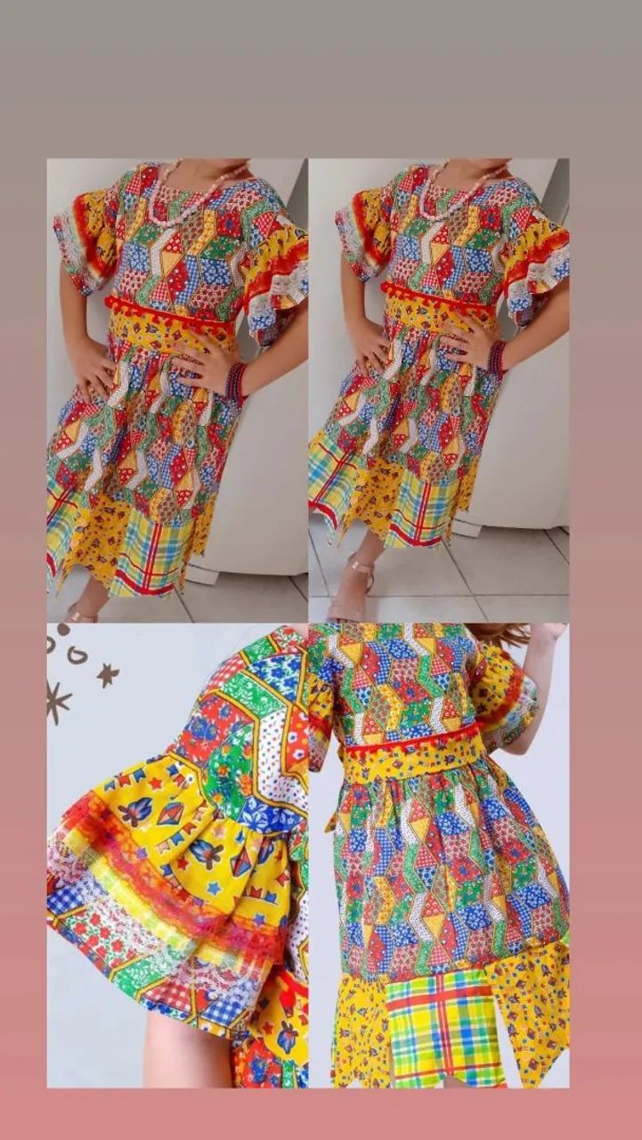 Vestido infantil junino 