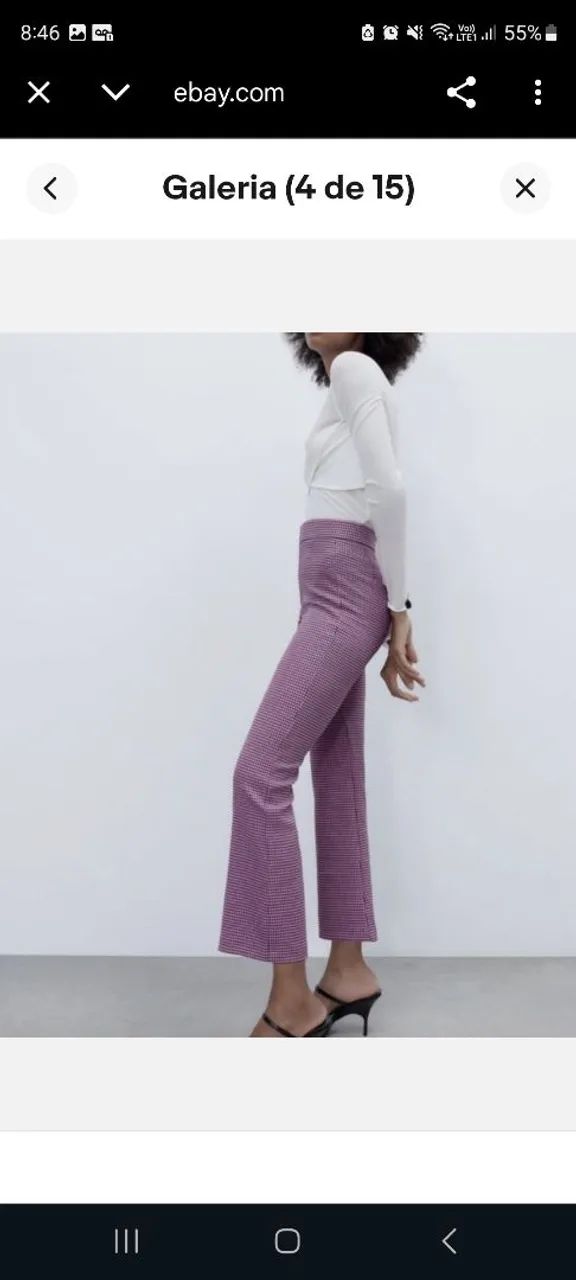 Calça mini flare Zara 