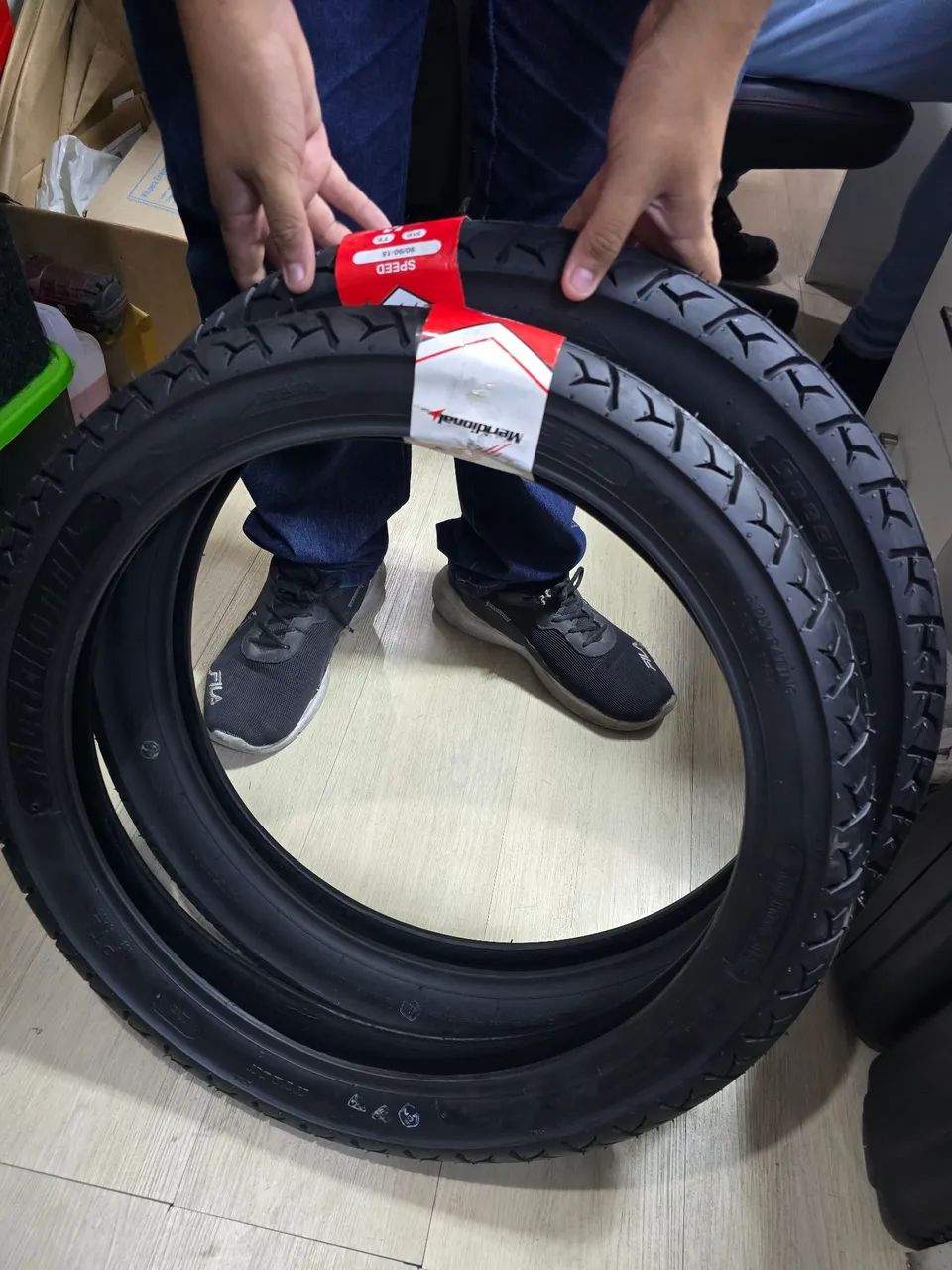 Pneu Moto 90/90R18  80/100R18 Novo  160 150 125 - Foto 5