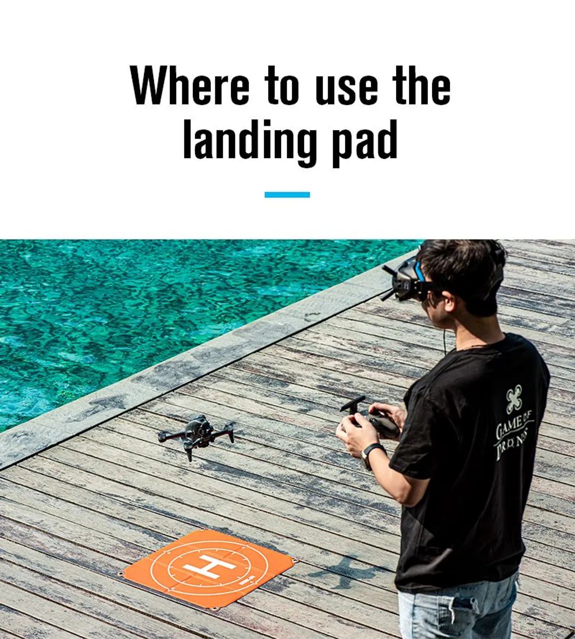 Base de pouso profissional dobrável para drone - Foto 4