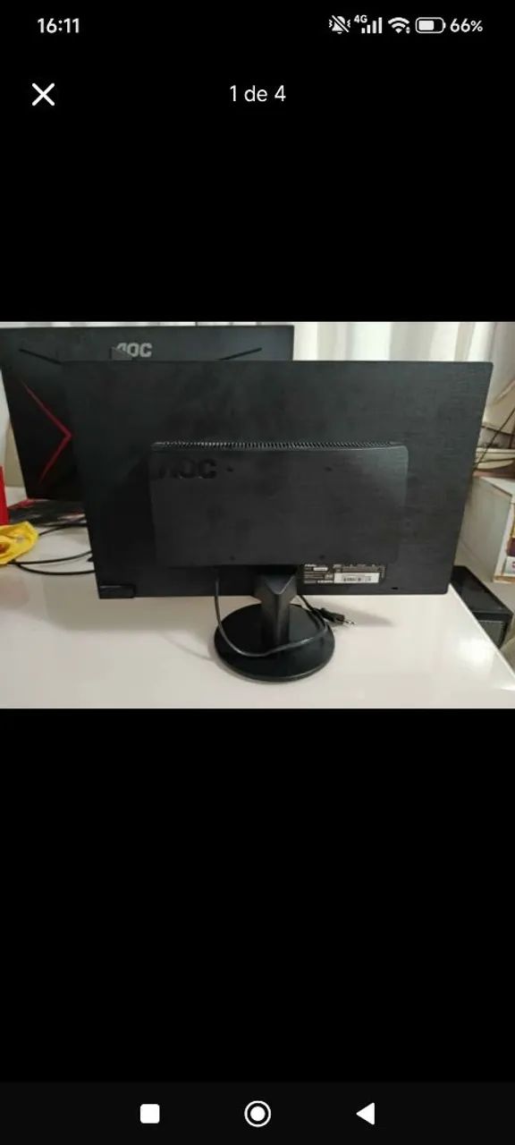 Monitor AOC 18.5" LED HD com HDMI - Modelo E970SWHNL - Foto 4