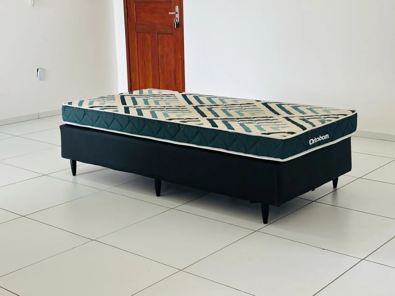 Cama solteiro base colchão Pro Saúde Ortobom