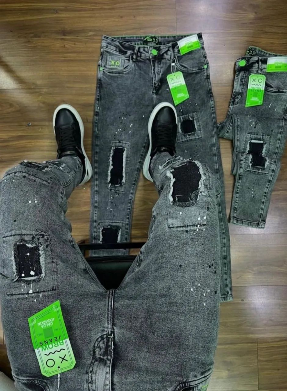 Calças jogador Brow jeans, 38-48 - Foto 4