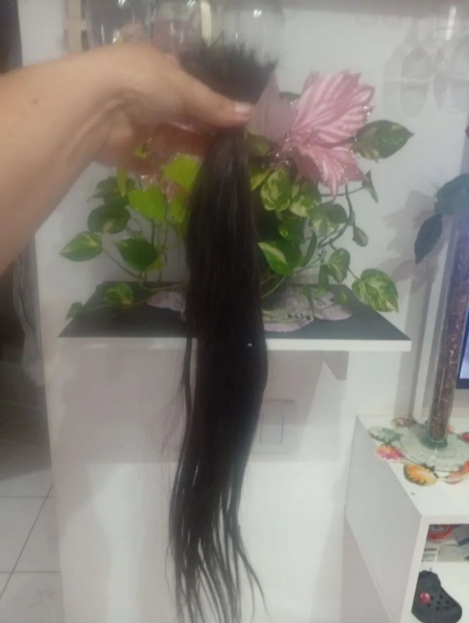 Vendo cabelo humano 55cm com 80gm  - Foto 2