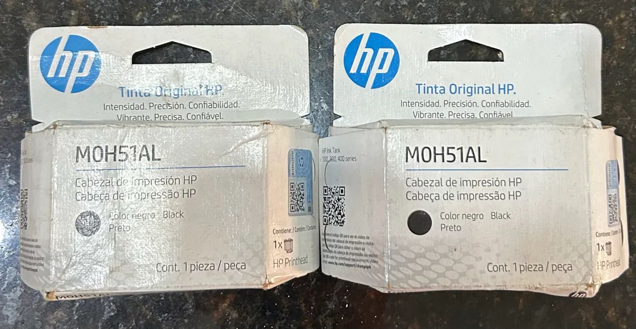 Dois cartuchos de tinta impressora HP