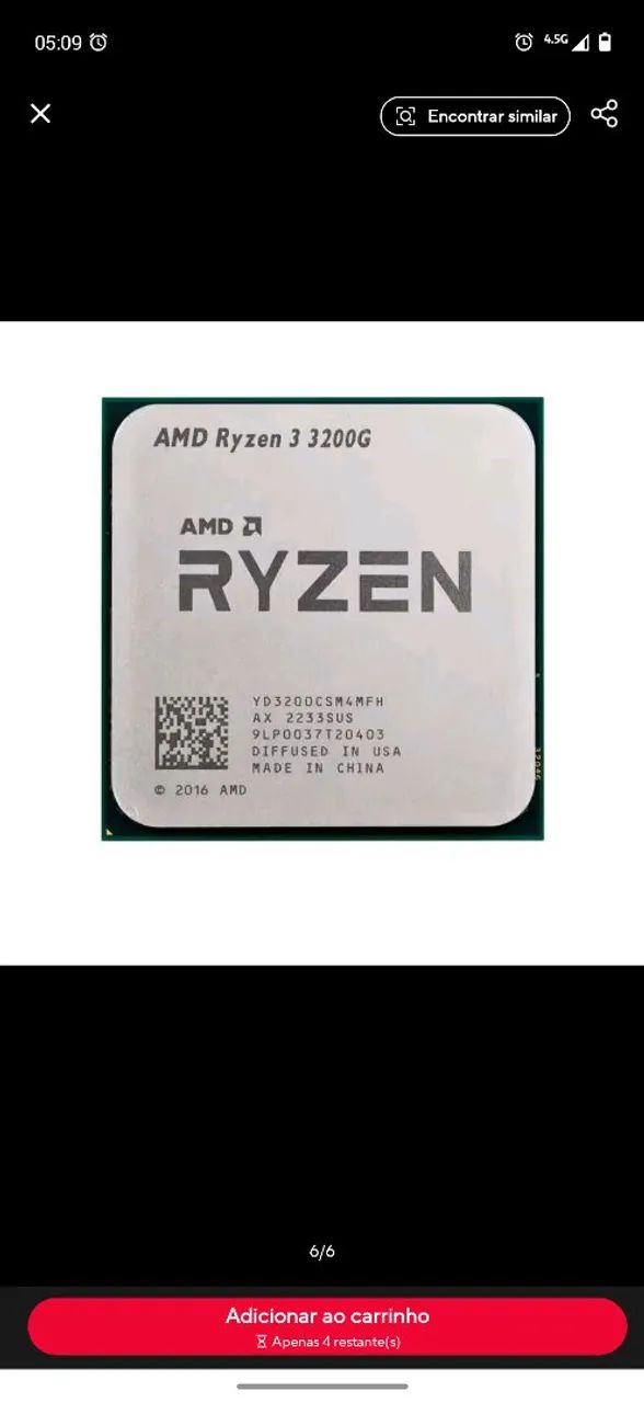 Processador Ryzen 3200g+ placa mãe a320 biostar