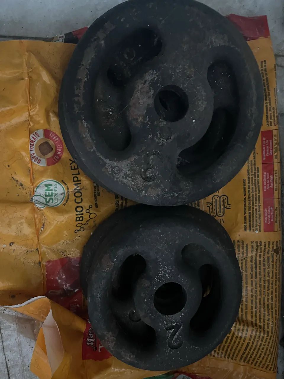 8 conjunto de anilhas vazadas de ferro fundido