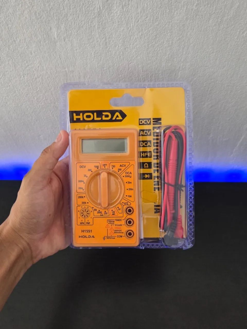 Multímetro Digital Holda H1551- Para Elétrica e Eletrônica