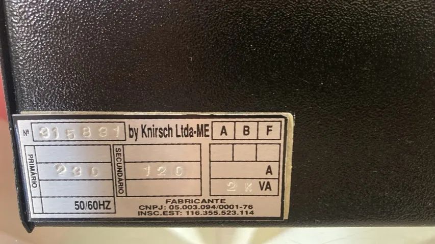 Transformador Knirsch Entrada 230v Saída 120v 2KVA  - Foto 2